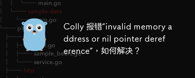 Colly 报错“invalid memory address or nil pointer dereference”,如何解决?