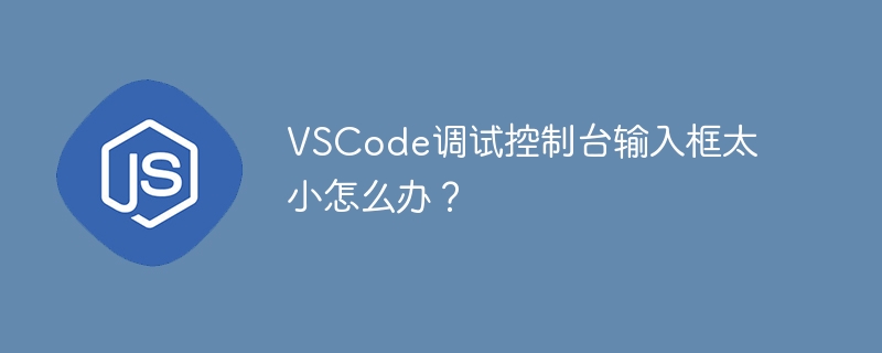 VSCode调试控制台输入框太小怎么办?