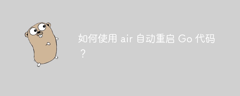 如何使用 air 自动重启 Go 代码?