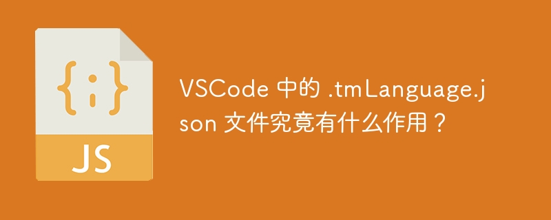 VSCode 中的 .tmLanguage.json 文件究竟有什么作用?