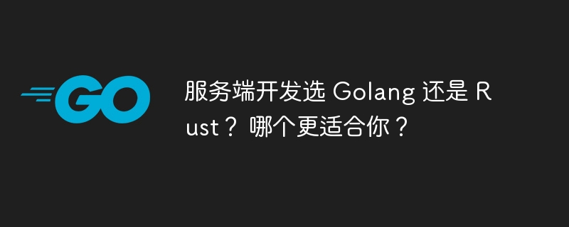 服务端开发选 Golang 还是 Rust? 哪个更适合你?
