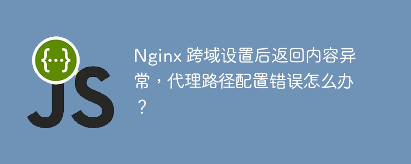 Nginx 跨域设置后返回内容异常,代理路径配置错误怎么办?