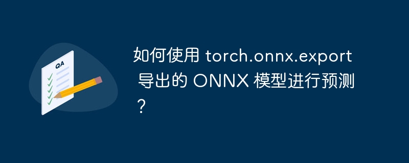 如何使用 torch.onnx.export 导出的 ONNX 模型进行预测?