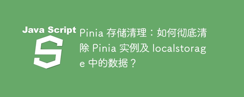 Pinia 存储清理:如何彻底清除 Pinia 实例及 localstorage 中的数据?