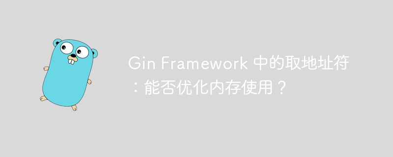 Gin Framework 中的取地址符:能否优化内存使用?