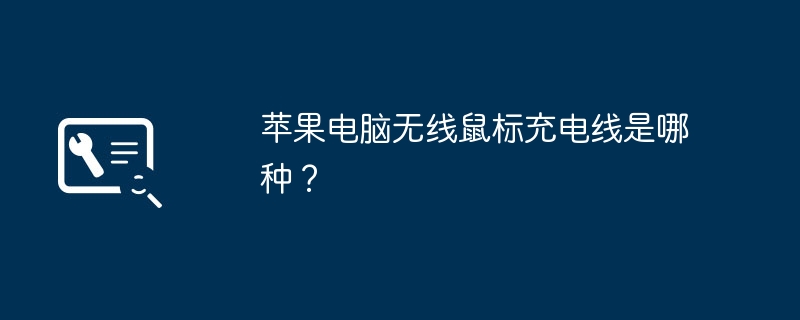 苹果电脑无线鼠标充电线是哪种?