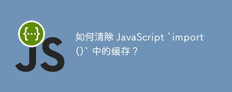 如何清除 JavaScript `import()` 中的缓存?