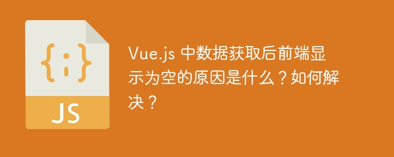Vue.js 中数据获取后前端显示为空的原因是什么?如何解决?