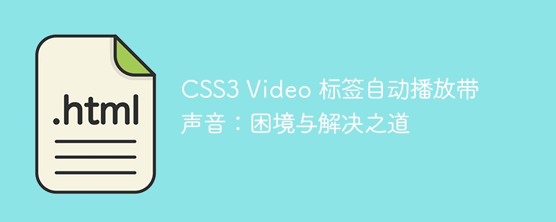 CSS3 Video 标签自动播放带声音:困境与解决之道