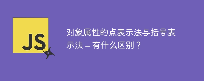 对象属性的点表示法与括号表示法 – 有什么区别？