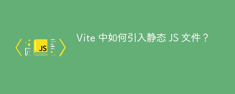 Vite 中如何引入静态 JS 文件?