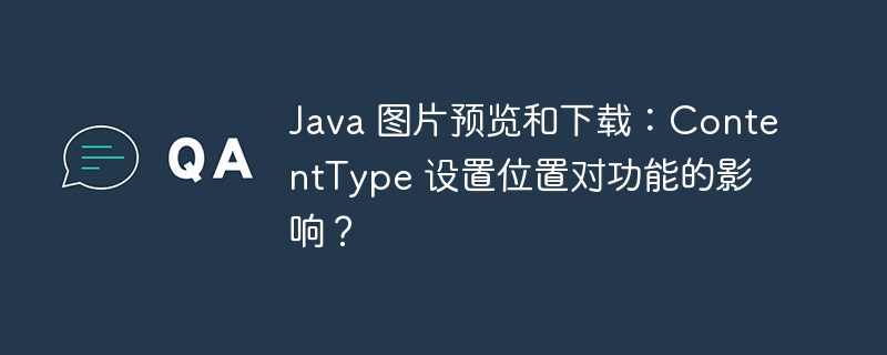 Java 图片预览和下载:ContentType 设置位置对功能的影响?