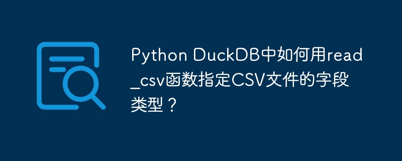 Python DuckDB中如何用read_csv函数指定CSV文件的字段类型?