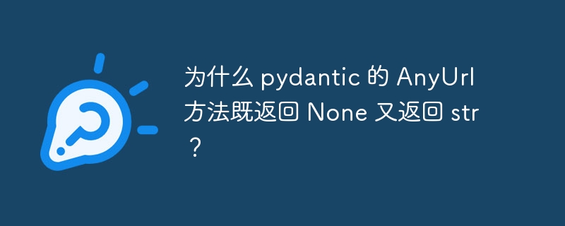 为什么 pydantic 的 AnyUrl 方法既返回 None 又返回 str?
