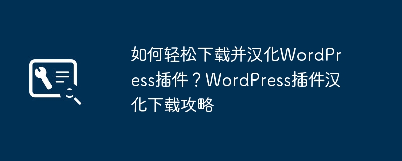 如何轻松下载并汉化WordPress插件?WordPress插件汉化下载攻略