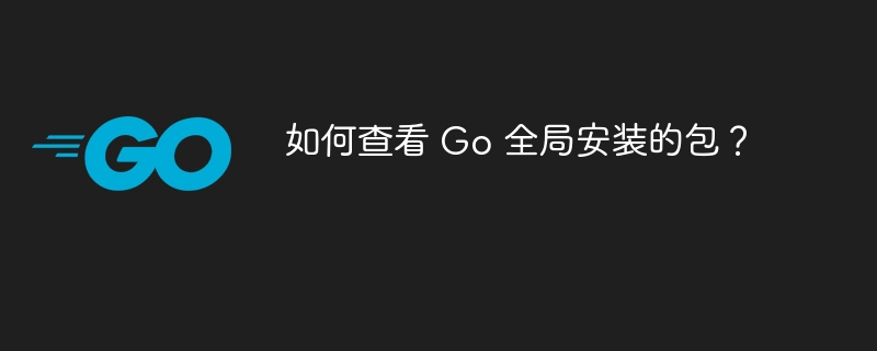 如何查看 Go 全局安装的包?