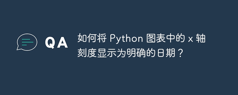 如何将 Python 图表中的 x 轴刻度显示为明确的日期?