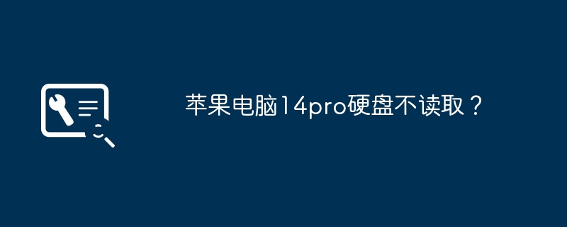 苹果电脑14pro硬盘不读取?