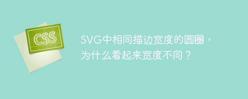 SVG中相同描边宽度的圆圈,为什么看起来宽度不同?