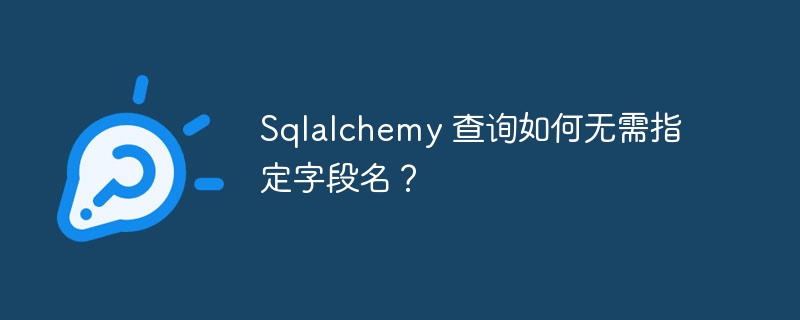 Sqlalchemy 查询如何无需指定字段名?