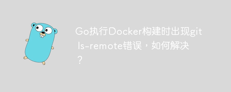 Go执行Docker构建时出现git ls-remote错误,如何解决?