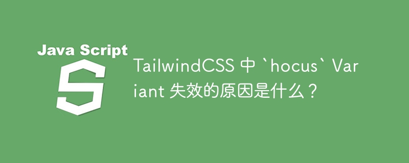 TailwindCSS 中 `hocus` Variant 失效的原因是什么?