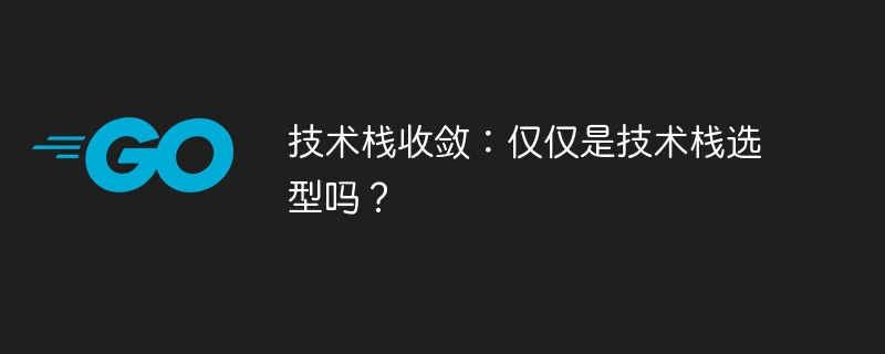 技术栈收敛:仅仅是技术栈选型吗?