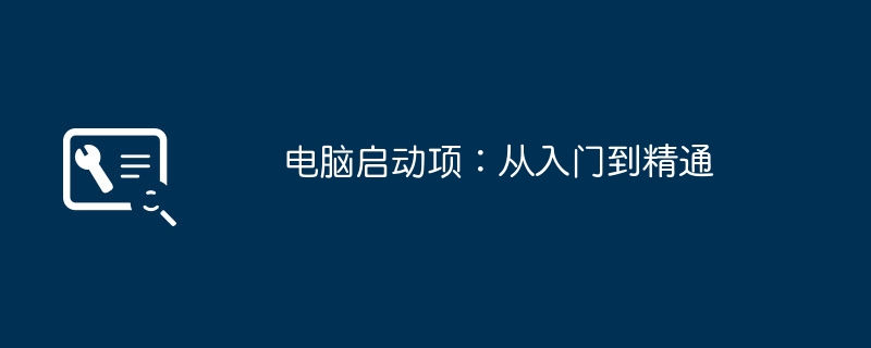 电脑启动项:从入门到精通