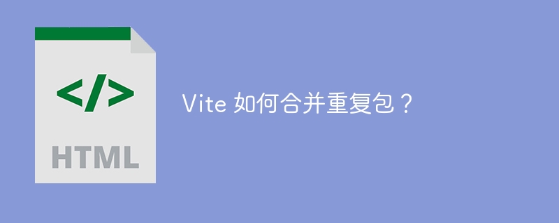 Vite 如何合并重复包?