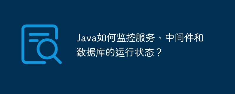 Java如何监控服务、中间件和数据库的运行状态?
