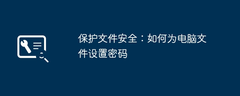 保护文件安全：如何为电脑文件设置密码