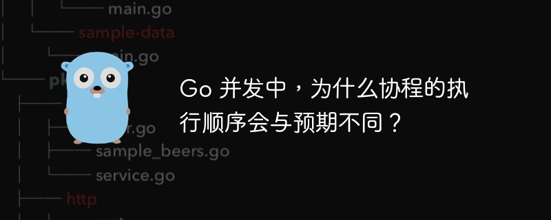 Go 并发中,为什么协程的执行顺序会与预期不同?