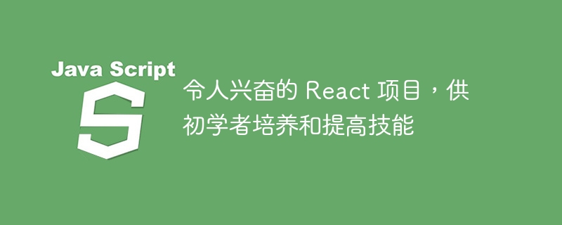 令人兴奋的 React 项目,供初学者培养和提高技能