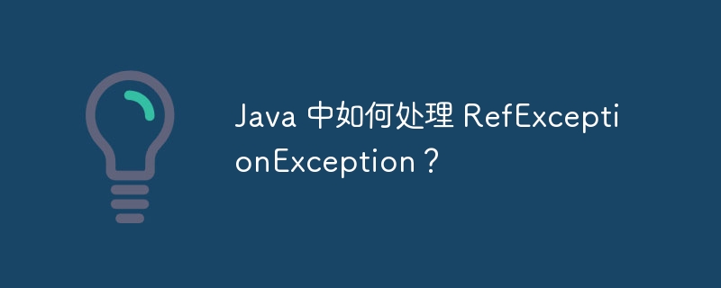 Java 中如何处理 RefExceptionException?