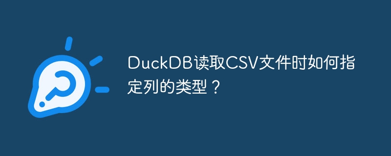 DuckDB读取CSV文件时如何指定列的类型?