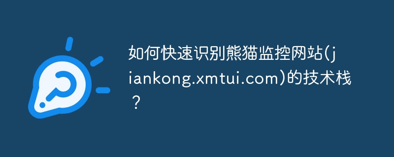 如何快速识别熊猫监控网站(jiankong.xmtui.com)的技术栈?
