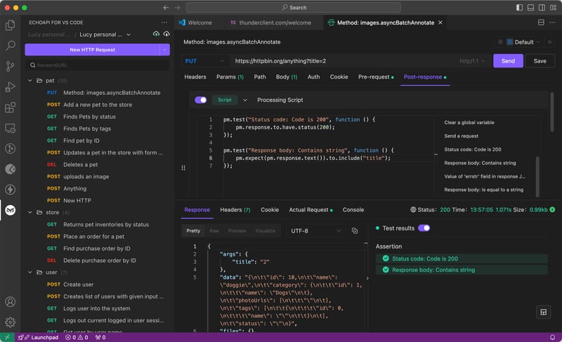 再见 Postman 和 Thunder 客户端：探索 VS Code 的 EchoAPI