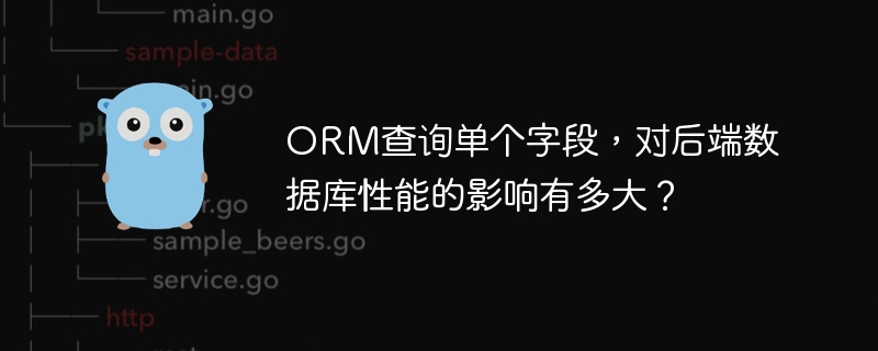 ORM查询单个字段,对后端数据库性能的影响有多大?