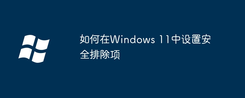 如何在Windows 11中设置安全排除项