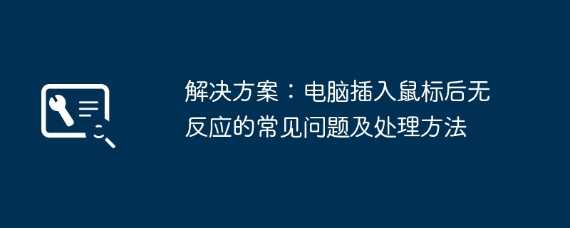 解决方案：电脑插入鼠标后无反应的常见问题及处理方法