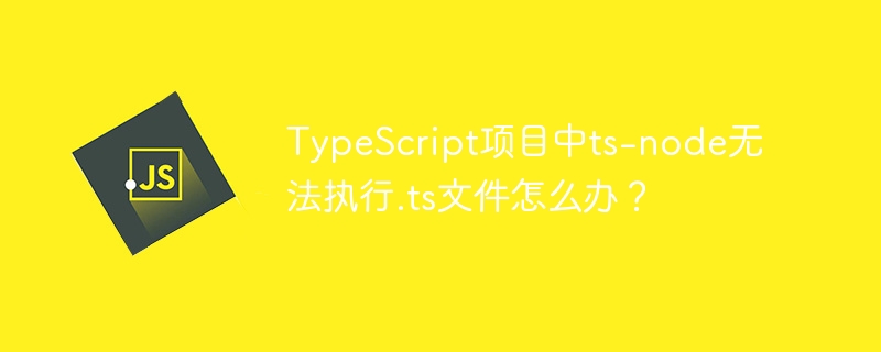 TypeScript项目中ts-node无法执行.ts文件怎么办?