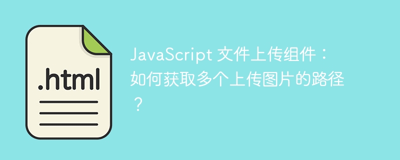 JavaScript 文件上传组件:如何获取多个上传图片的路径?