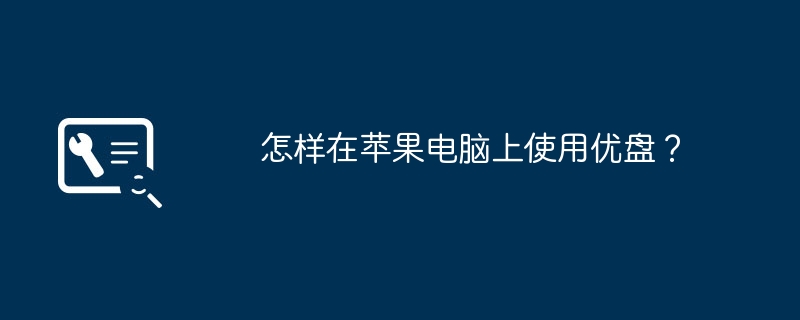 怎样在苹果电脑上使用优盘?