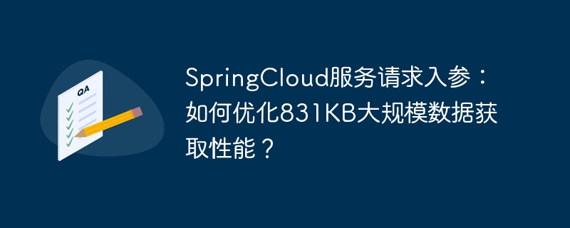 SpringCloud服务请求入参:如何优化831KB大规模数据获取性能?