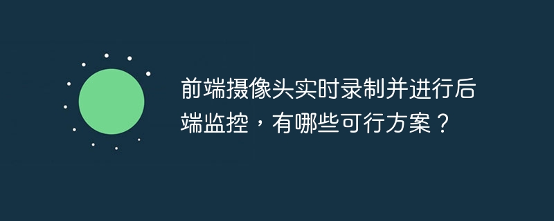 前端摄像头实时录制并进行后端监控，有哪些可行方案？
