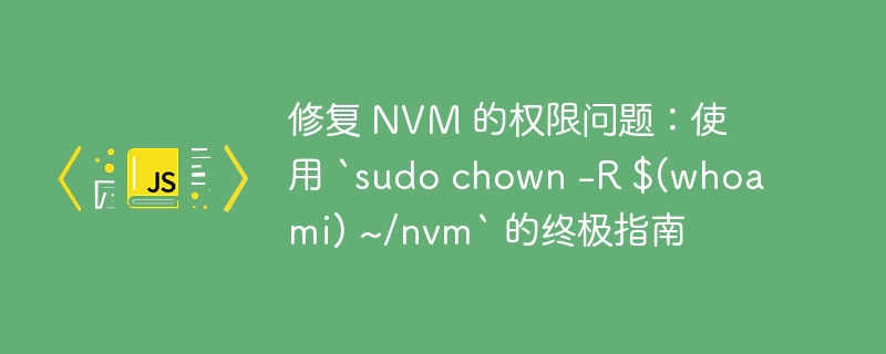 修复 NVM 的权限问题:使用 `sudo chown -R $(whoami) ~/nvm` 的终极指南