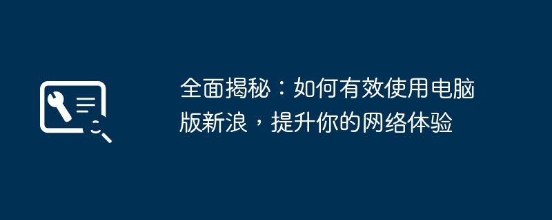 全面揭秘:如何有效使用电脑版新浪,提升你的网络体验