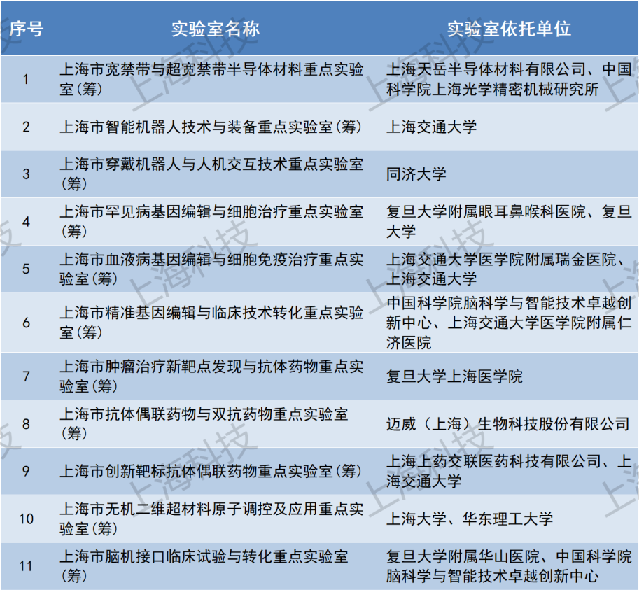 上海:启动宽禁带与超宽禁带半导体材料等11家重点实验室筹建立项