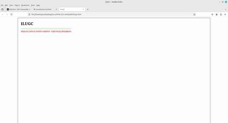 日 - TML/CSS - 项目 ILUGC(网页)