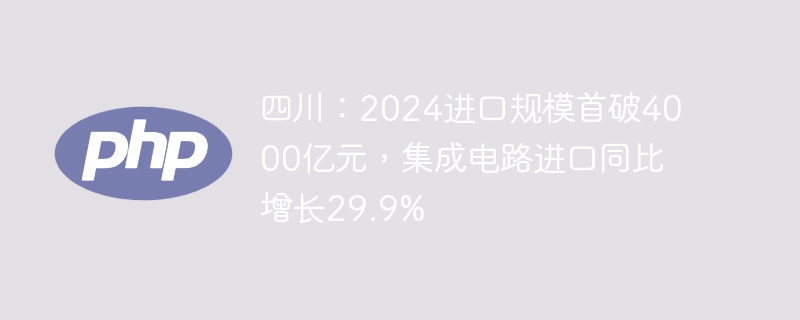 四川:2024进口规模首破4000亿元,集成电路进口同比增长29.9%
